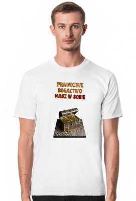 Prawdziwe bogactwo masz w sobie - t-shirt męski - Kocur VIP