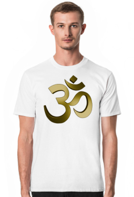 Mantra Om złoty - t-shirt męski - Kocur VIP