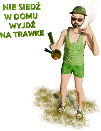 Nie siedź w domu wyjdź na trawke - t-shirt damski