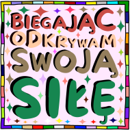Koszulka Dla Dziewczynek - Inspirujący cytat o odkrywaniu swojej siły poprzez bieganie - kolorowa grafika motywacyjna