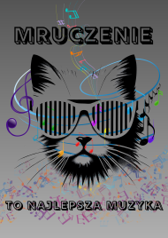 Plakat A2 Pionowy - Symfonia kociego mruczenia - medytacja dla kociarzy