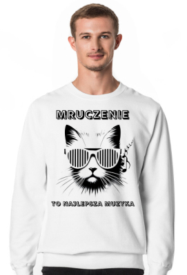 Bluza Męska Klasyczna - Symfonia kociego mruczenia - medytacja dla kociarzy - Sojsports