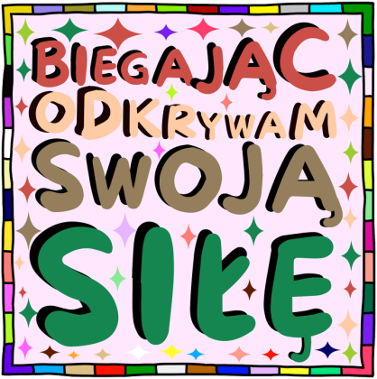 Koszulka Męska ECO - Inspirujący cytat o odkrywaniu swojej siły poprzez bieganie - kolorowa grafika motywacyjna