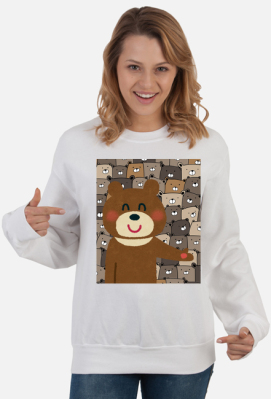 Urocza Bluza Damska z Motywem Misia - VibeWearStyle