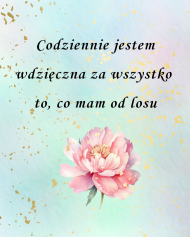 Podkładka pod myszkę z afirmacją wdzięczności