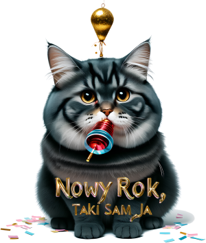 Koszulka męska NOWY ROK TAKI SAM JA - nadruk