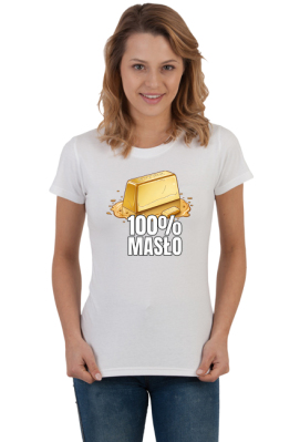 Koszulka damska 100% Masła - ciuchnijmy to razem!