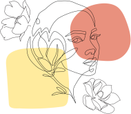 koszulka woman lineart flower