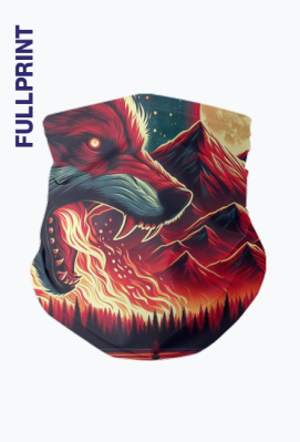 Komin Wilk z górami w tle - RedwolfShop