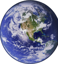 Poduszka Earth Fullprint