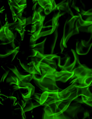 Podkładka pod myszkę Green flames zielone plomienie