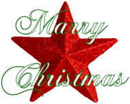 Kubek biały Merry Christmas Wesołych Świąt czerwona gwiazda Zielony napis.