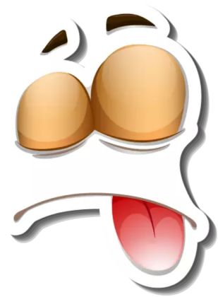 Koszulka męska z zabawną miną.