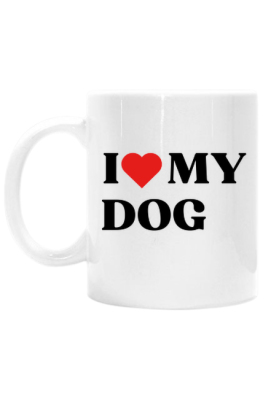 Kubek I love my dog - Popuri_pets