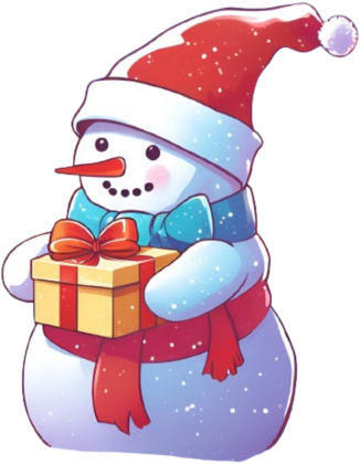 Bluza męska z bałwankiem trzymającym prezent