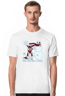 Koszulka męska - Stay cool like a Husky - Polish Husky