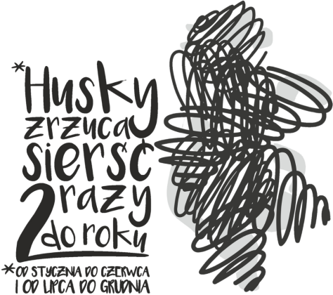 Koszulka damska Husky zrzuca sierść 2 razy w roku