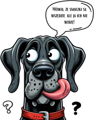 Dog niemiecki - Mówią, że smaczki są wszędzie, ale ja ich nie widzę!