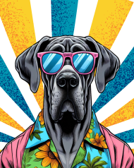 Dog niemiecki - wakacje