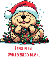 chow chow Łapki pełne  świątecznego blasku!