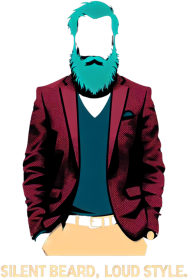 Koszulka męska Silent Beard, Loud Style