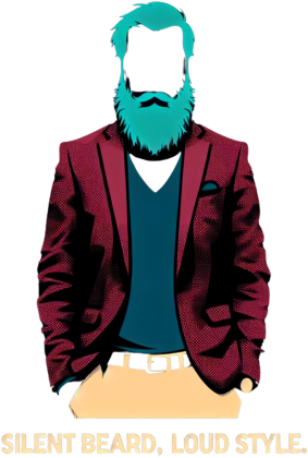 Koszulka męska Silent Beard, Loud Style