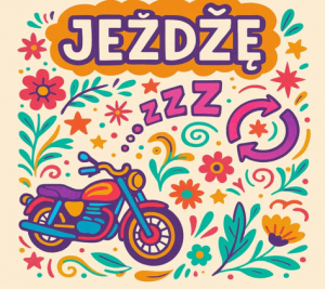 Bluza motocyklowa dwustronna grafika, jeżdżę - nadruk