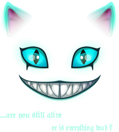 Cheshire cat toothy grin