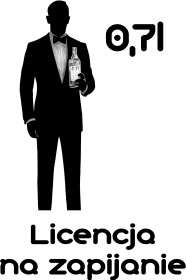 T-shirt szary męski - 0,7l Licencja na zapijanie