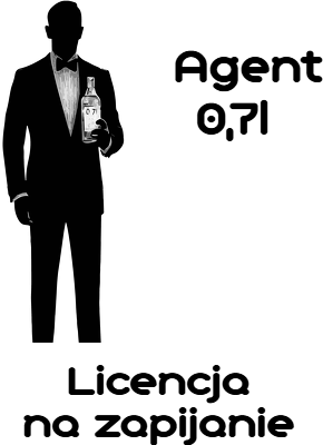 Kubek nadruk obie strony  "Agent 0,7l"