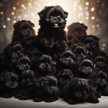 Torba na ramię czarne psiaki