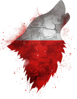 Biało Czerwony Wilk - nadruk