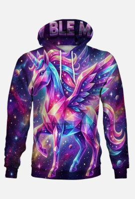 Bluza Hoodie Fullprint "Cosmic Unicorn" – DOW BLE MAGIC - DOW BLE - Kolekcja Odkrywcy
