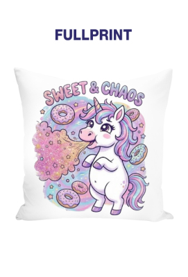 Poduszka Fullprint "Sweet & Chaos" – Pączkowa Magia - DOW BLE - Kolekcja Odkrywcy