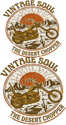 Bluza z kapturem Fullprint "The Desert Chopper" – Ultimate Rider Edition - nadruk