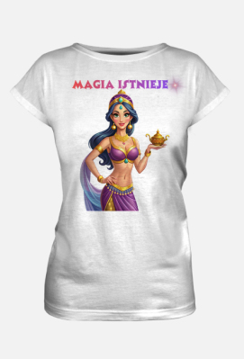 MAGIA ISTNIEJE ✨ – Koszulka Damska z Magicznym Motywem - Wzoria