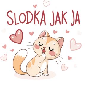 Koszulka Dziecięca Unisex Słodka Jak Ja – Uroczy Kotek - nadruk