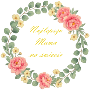 Poduszka Najlepsza Mama na świecie - Dekoracyjny Wianek Boho | Prezent - nadruk