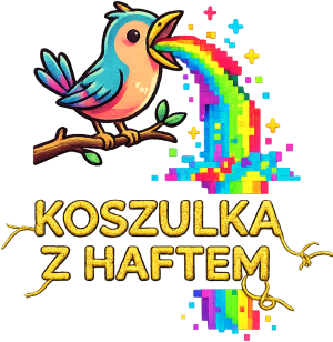 Koszulka Męska V-neck – Tęczowa Eksplozja Radości (Pixel Art) - nadruk