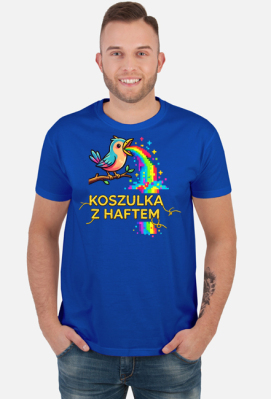 Koszulka Męska – Tęczowa Eksplozja Radości (Pixel Art) - MariDonna90AI