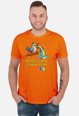 Koszulka Męska – Tęczowa Eksplozja Radości (Pixel Art) - MariDonna90AI