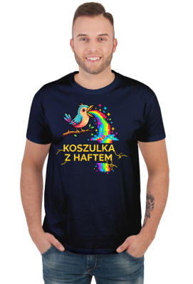 Koszulka Męska – Tęczowa Eksplozja Radości (Pixel Art) - MariDonna90AI
