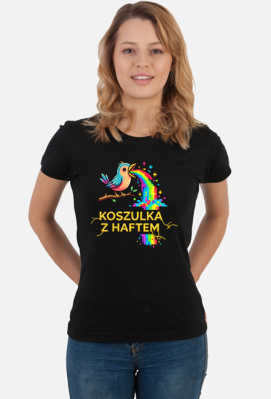 Koszulka Damska – Tęczowa Eksplozja Radości (Pixel Art) - MariDonna90AI