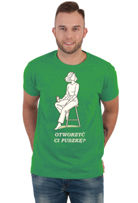 Koszulka Męska – Otworzyć Ci Puszkę? (Stylowy Minimalizm) - MariDonna90AI