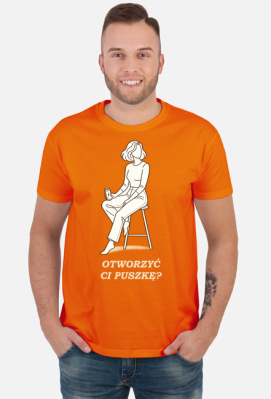 Koszulka Męska – Otworzyć Ci Puszkę? (Stylowy Minimalizm) - MariDonna90AI