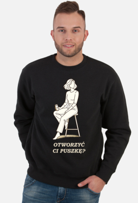 Bluza Męska Klasyczna – Otworzyć Ci Puszkę? - MariDonna90AI