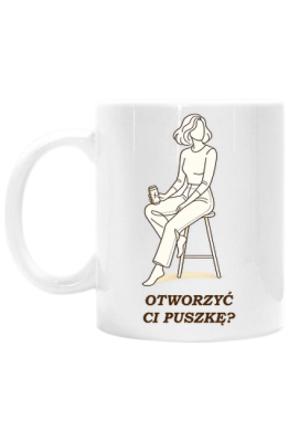 Klasyczny Kubek – Otworzyć Ci Puszkę? - MariDonna90AI
