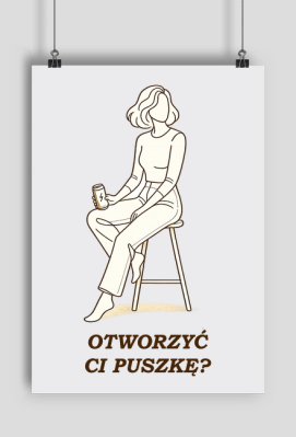 Plakat A1 Poziomy – Otworzyć Ci Puszkę? (Sztuka Minimalizmu) - MariDonna90AI
