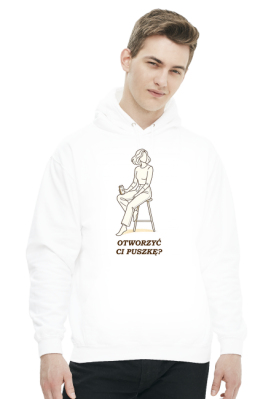 Bluza Męska z Kapturem – Otworzyć Ci Puszkę? (Streetwear Style) - MariDonna90AI
