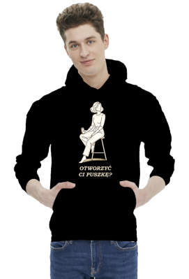 Bluza Męska z Kapturem – Otworzyć Ci Puszkę? (Streetwear Style) - MariDonna90AI